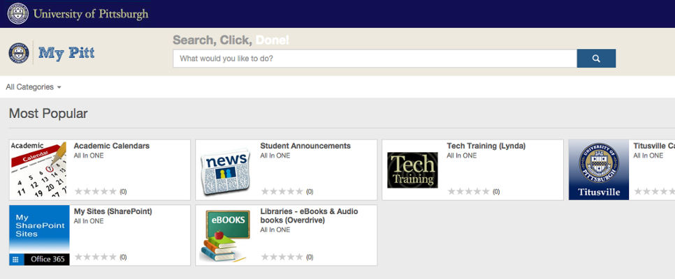 University of Pittsburgh | All Departments | OneCampus
